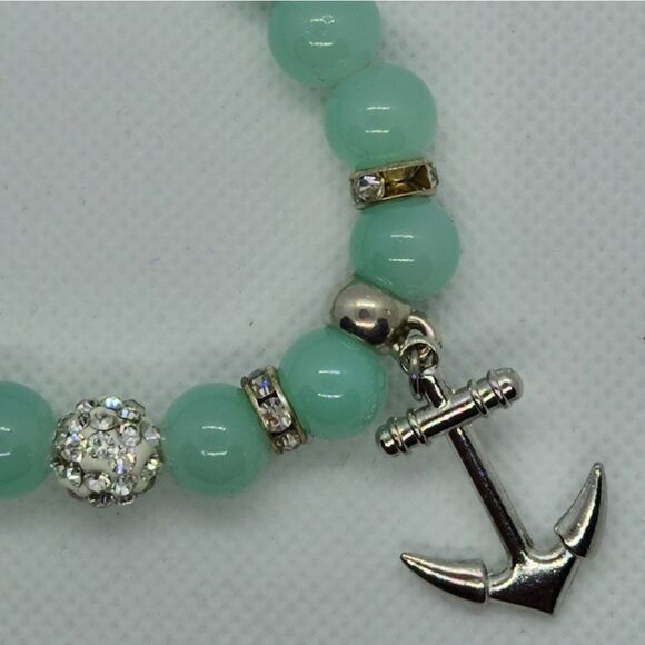 🔹️NWOT Aqua Bead & Nautical Charms Bracelet - Picture 9 of 14